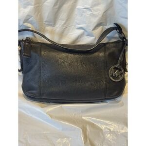 Michael Kors Women's Y2K Black Leather Hobo Bag Purse Handbag Shoulder Bag